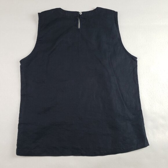 Quince 100% Linen Sleeveless Tank Top Womens Small Black Lagenlook Europe Shirt - Picture 5 of 9